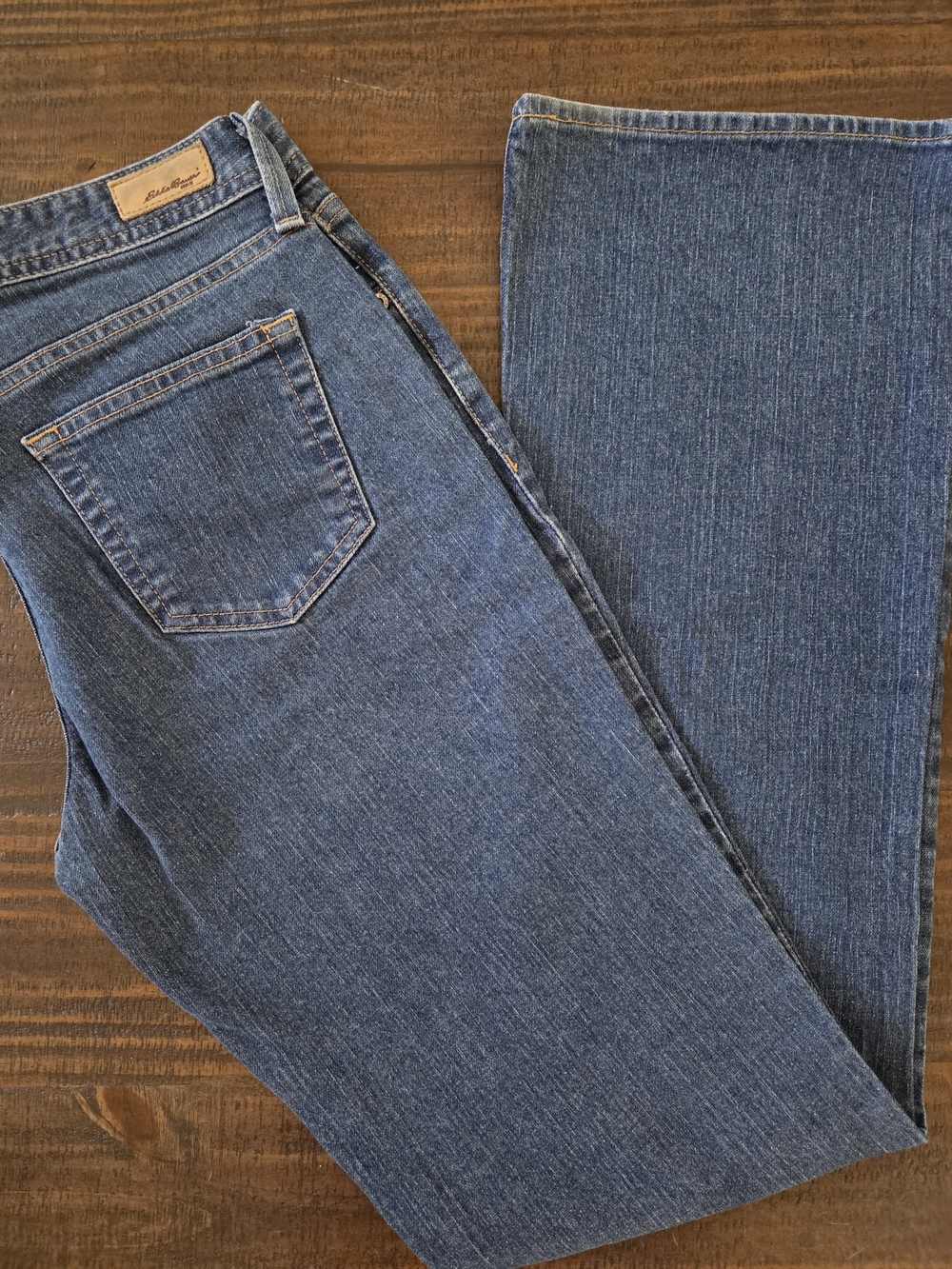 Eddie Bauer Women's Dark Blue Boot Cut Jeans